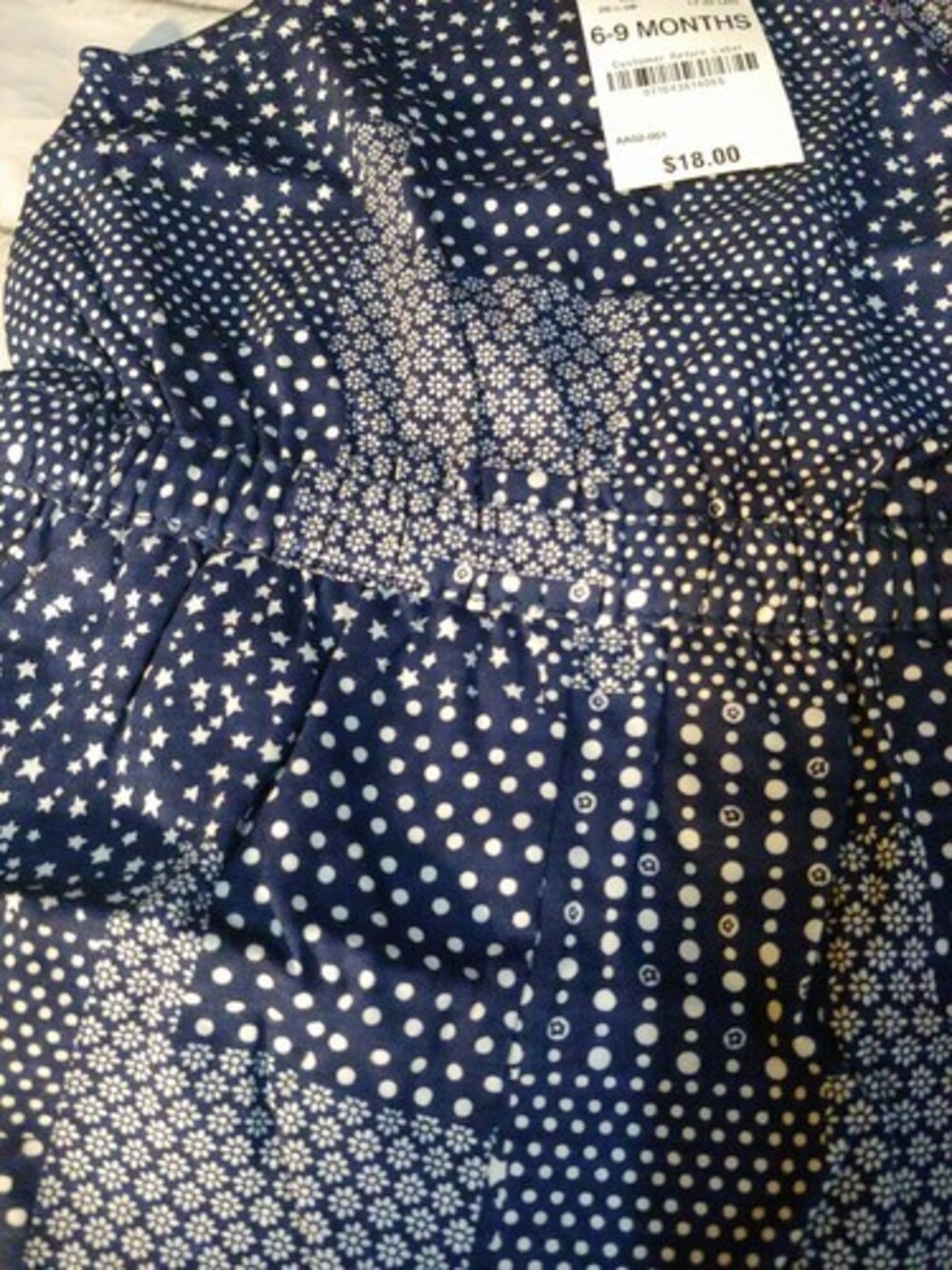 First Impressions Baby Girls blue star Print Cotton Romper 6-9 Month - Picture 2 of 4
